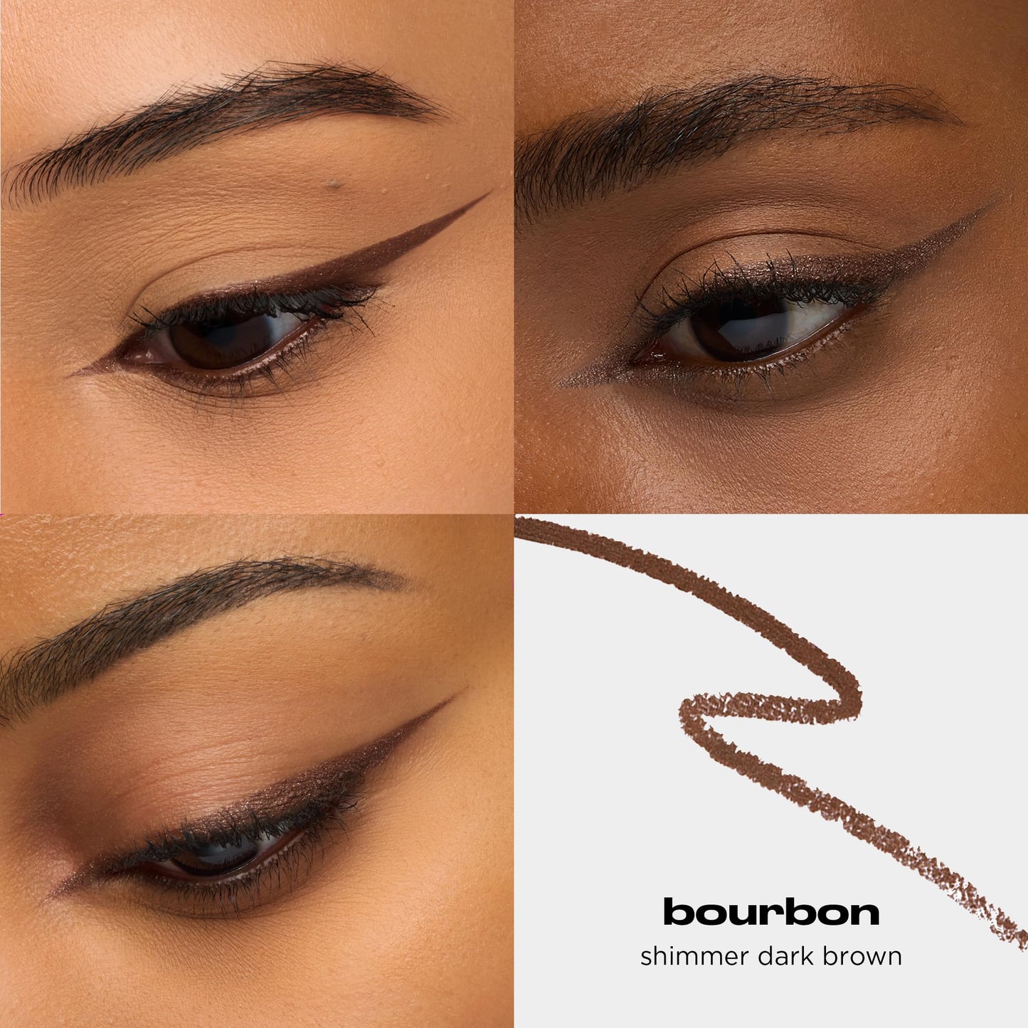 URBAN DECAY 24/7 Glide-On Waterproof Eyeliner Pencil - Smudge-Proof, Long-Lasting, Transfer-Proof, Up to 16HR Wear, Smooth No-Tug Formula, Bourbon (Dark Brown Shimmer) - 0.04 oz
