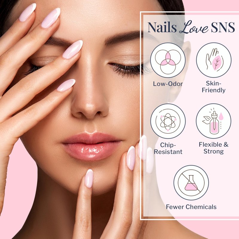SNS Healthy Natural Nails - Pink Glitter F2-2 Ounce