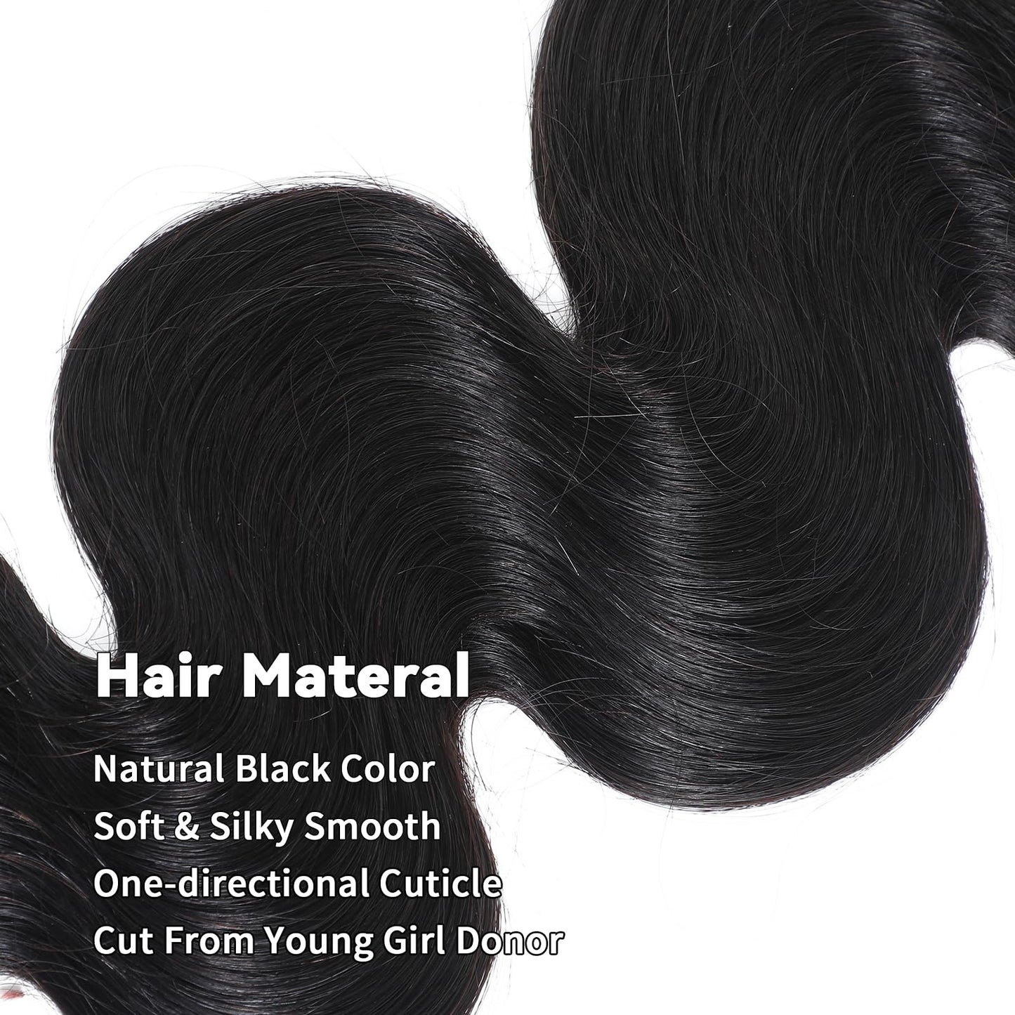 15A Raw Indian Human Hair Bundles Body Wave Bundles Human Hair,Triple Lifespan Virgin Remy Hair,No Tangle Shedding,Keep Texture Silky Soft After Multiple Washes (1 Bundle Natural Black, 14 inch)