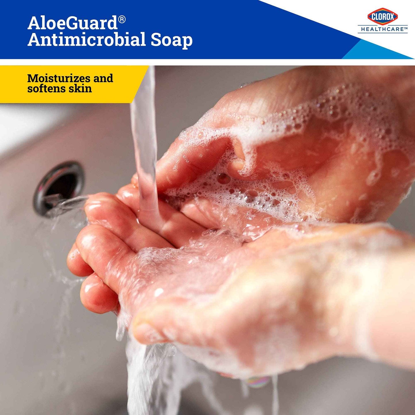 CLOROX Healthcare AloeGuard Antimicrobial Hand Soap for Healthcare Professionals - Liquid Hand Wash for Everyday Use with Aloe Vera to Soothe & Moisturize Hands, 18 Fl Oz