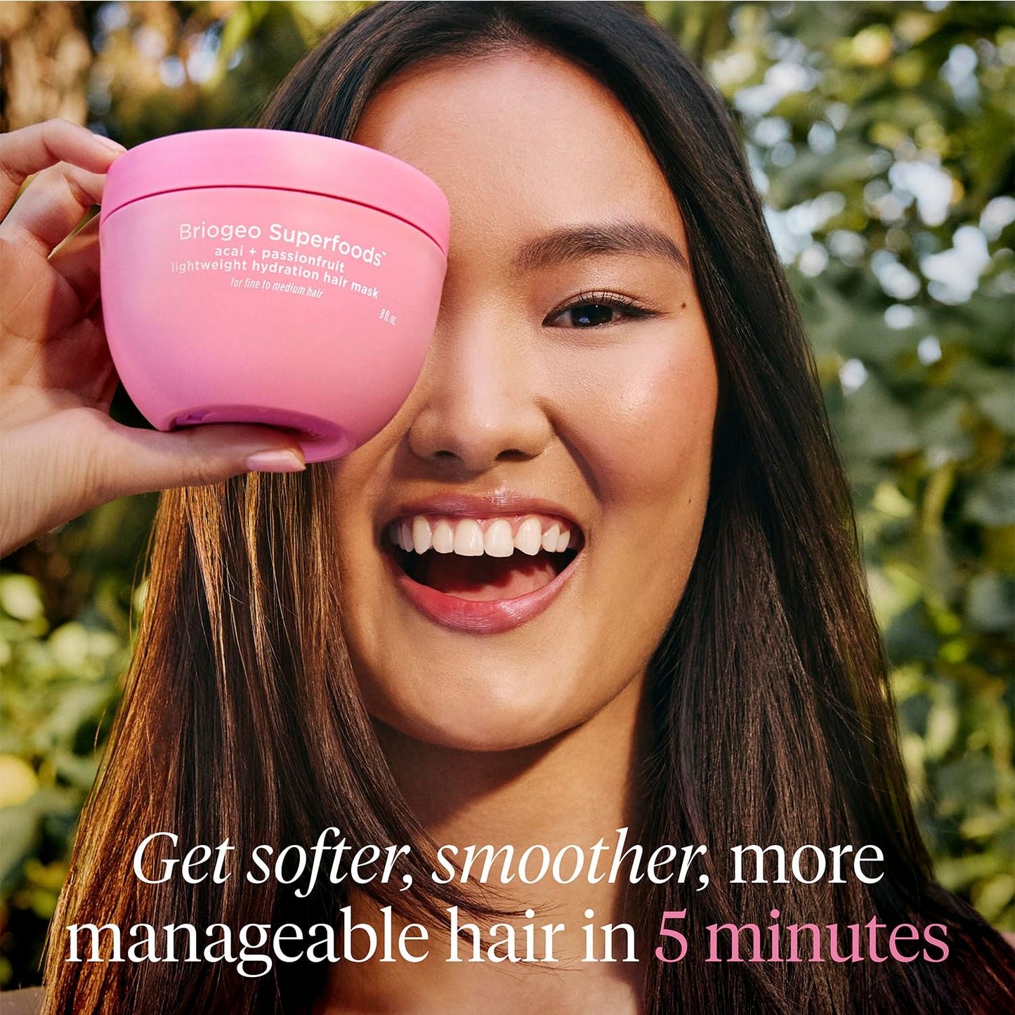 Briogeo Superfoods Acai + Passionfruit Lightweight Hydration Hair Mask | Protein-Free Deep Conditioning Treatment for Dry Hair | Vegan & Cruelty-Free | 2 fl oz