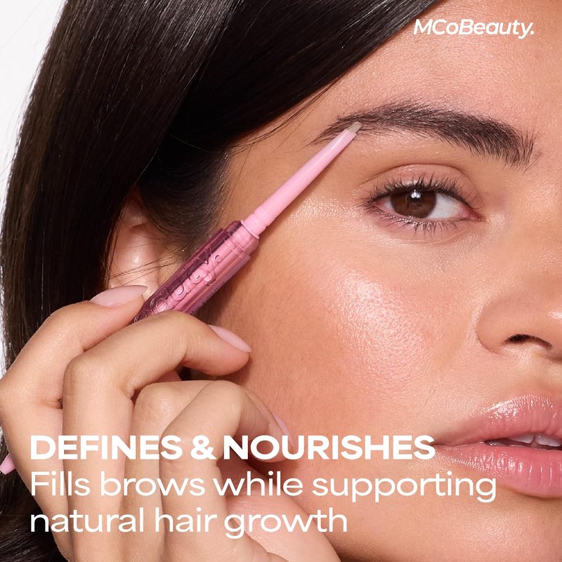 MCoBeauty XtendBrows Shape & Sculpt Brow Pencil - Medium To Dark - Natural Look Eyebrow Filler Pen with Triangle Tip & Spoolie - Long-Wearing Definer for Fuller Natural Brows - Vegan & Cruelty Free