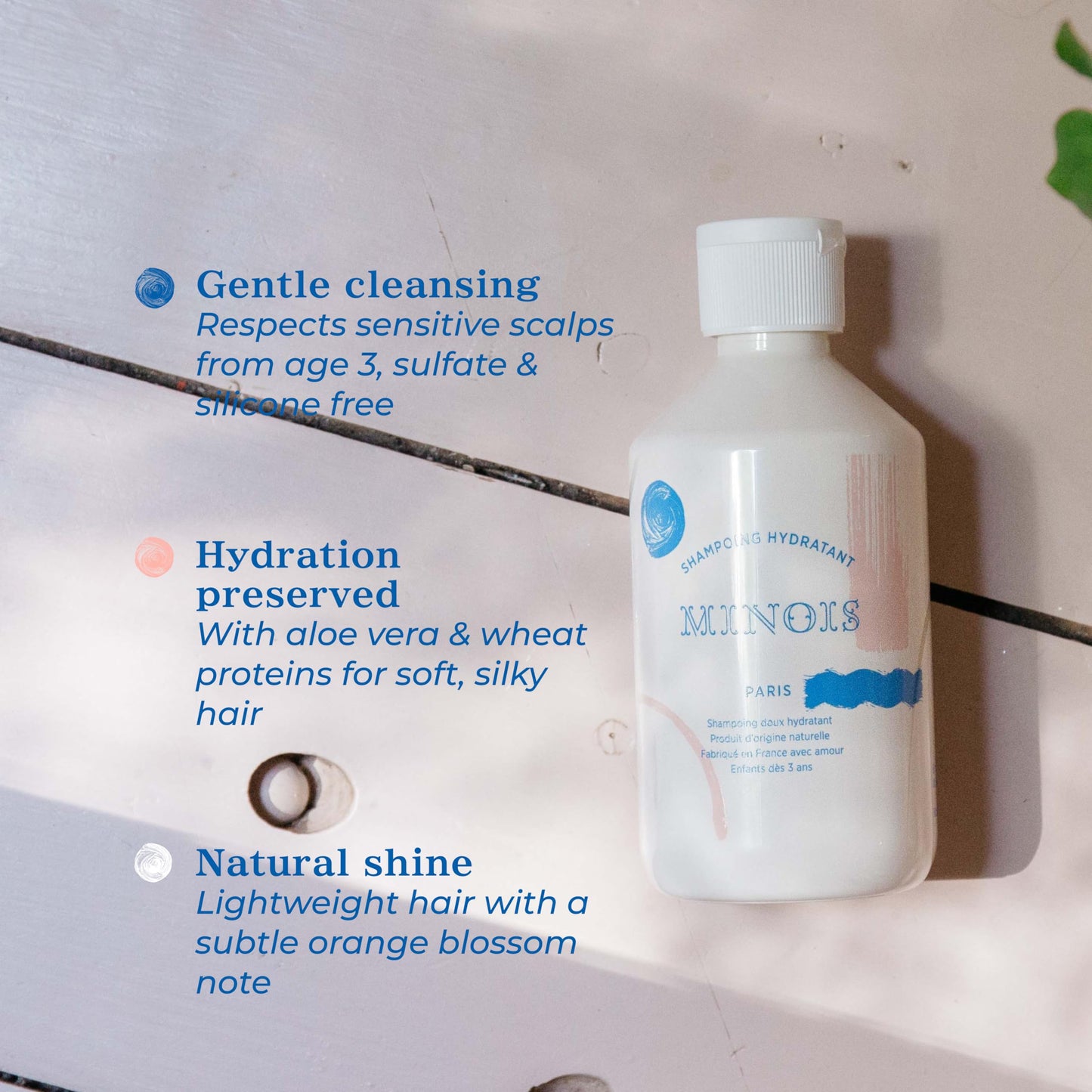 MINOIS PARIS Gentle Kids Shampoo with Aloe Vera & Orange Blossom | Natural Non Toxic Shampoo for Toddler & Children | Hydrating Organic Hair Care | Made in France 10.14 fl oz