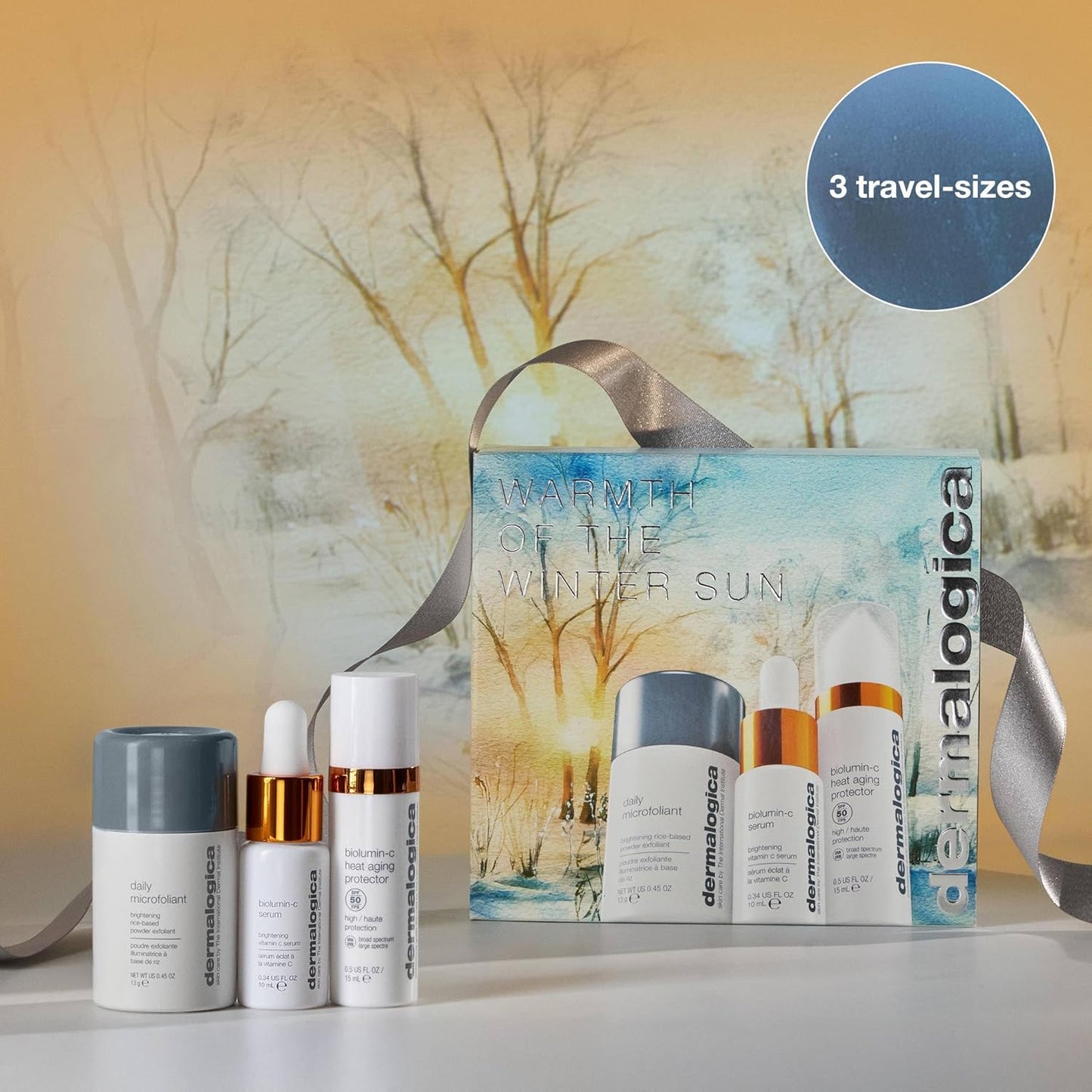 Dermalogica Travel-Sized Skin Care Set | Exfoliants, Serum & SPF Moisturizer for Radiant Skin