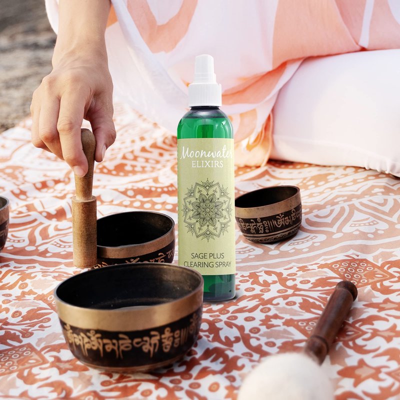 Smudge Spray Bundle - White Sage Smudge Spray and Sage Soap for Cleansing Negativity, Smokeless Smudging Kit to Support Positive Aura, and Cleansing Negative Energy-8oz by Moonwater Elixirs