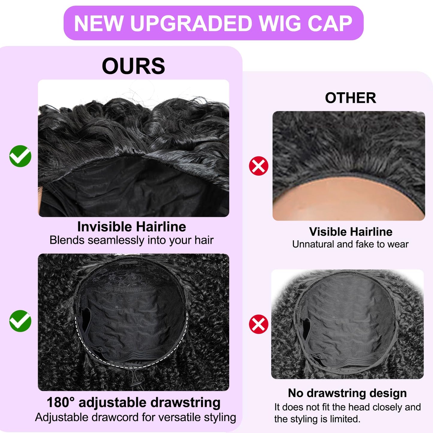 COOKOO Yaki Straight Half Wig Synthetic Hair 3 In 1 Beginner Friendly No Lace Flip Over Half Wigs Drawstring Ponytail Wig Natural Black Glueless Kinky Straight Half Wigs for Women 26 Inch