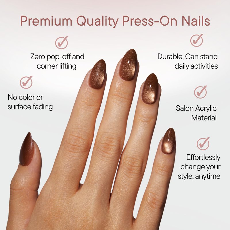 Celebritips Nail Art Press-Ons | Small Delite, Short Squoval Nails, Reusable | 16 sizes - 32 Nails Kit with Super-hold Nail Glue and Sticky Tabs