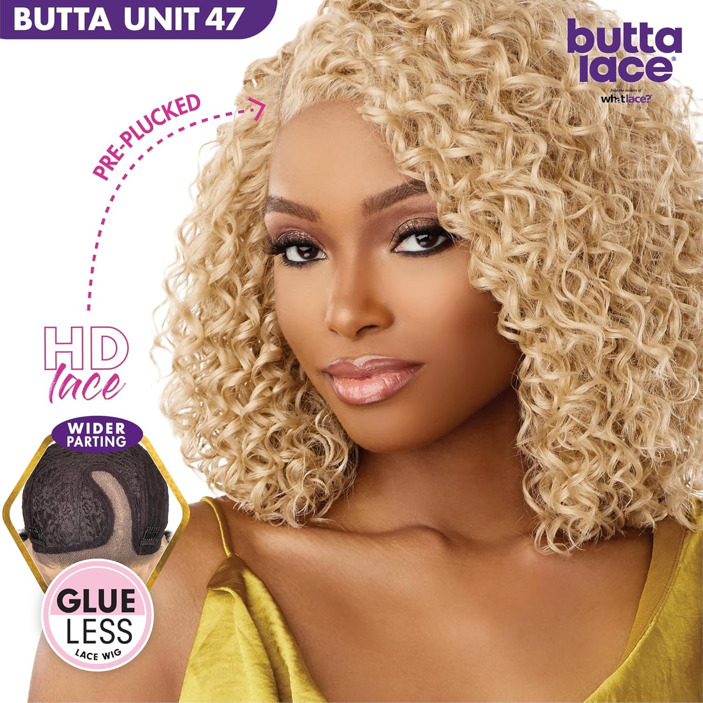 Sensationnel Butta Lace Wigs - Unit 47 Synthetic Lacefront with 5-Inch Deep Parting | Balayage Mocha Color