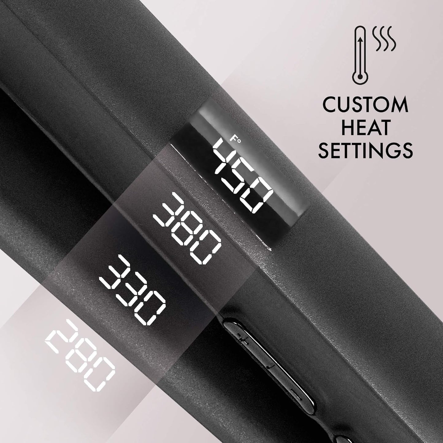 Hot Tools Pro Flat Iron - 1 Inch Ceramic & Tourmaline Plates for Sleek Hair Styling