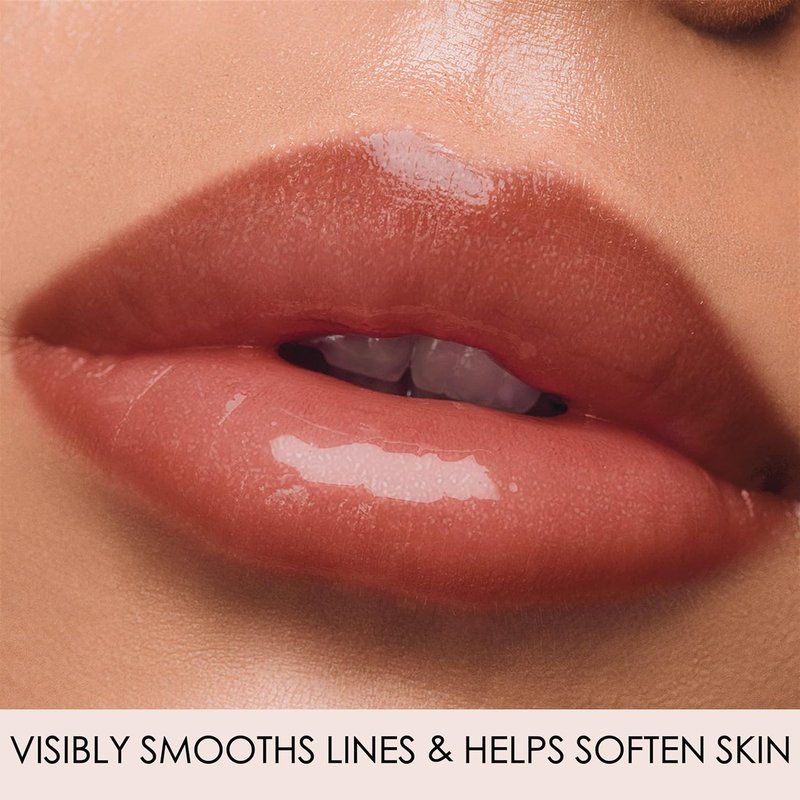 LONDONTOWN Gossamer Lip Gloss - Peachy Beige Deep Hydrating High Shine Tint | Non-Sticky Conditioning Balm