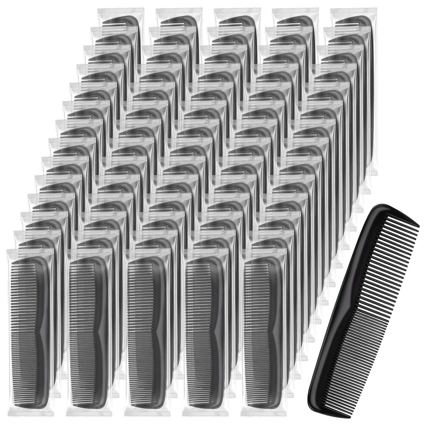 NICEMOVIC Combs Bulk for Men 150 Pack, Homeless Supplies Bulk, Individually Wrapped Pocket Beard Barber Mini Disposable Comb for Travel Hotel Shelter Donation Operation Bulk Christmas Child Item Gifts