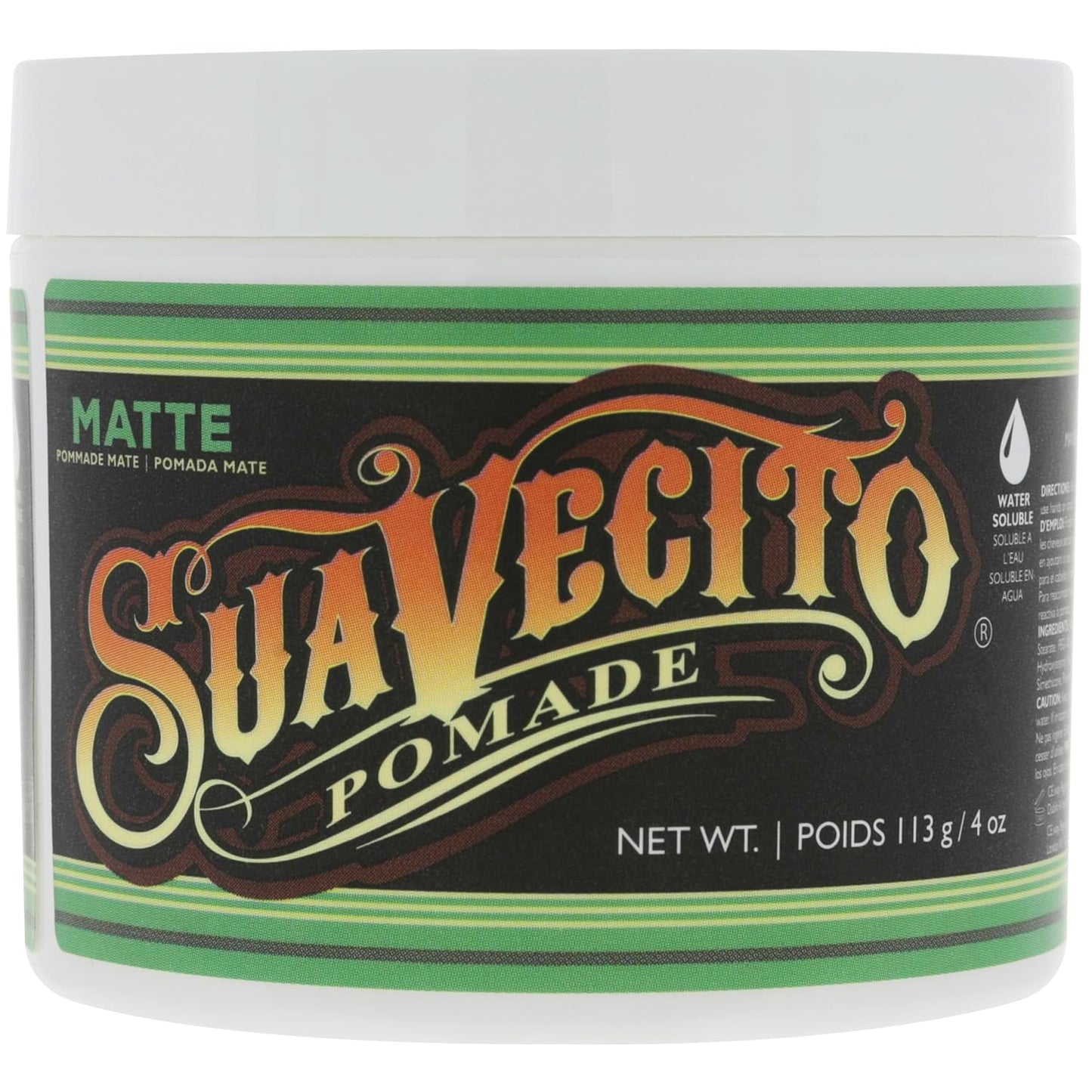 Suavecito Pomade - Matte Hair Paste for Men | Medium Hold, 4 oz - Natural Texture Styling