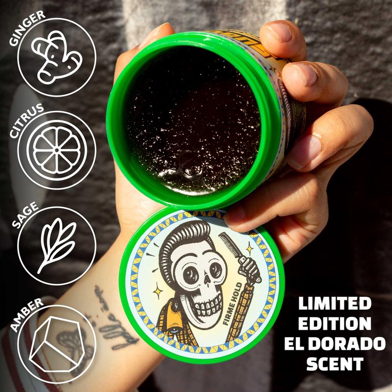 Suavecito Pomade Firme (Strong) Hold 4 oz, 1 Pack - Pomade For Men - Medium Shine Water Based Wax Like Flake Free Hair Gel - Easy To Wash Out - All Day Hold For All Hair Styles - El Dorado