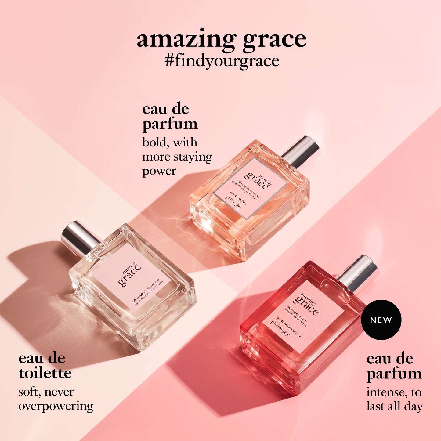 philosophy amazing grace eau de toilette bundle - Full Size & Travel Size with notes of bergamont, lily and musk