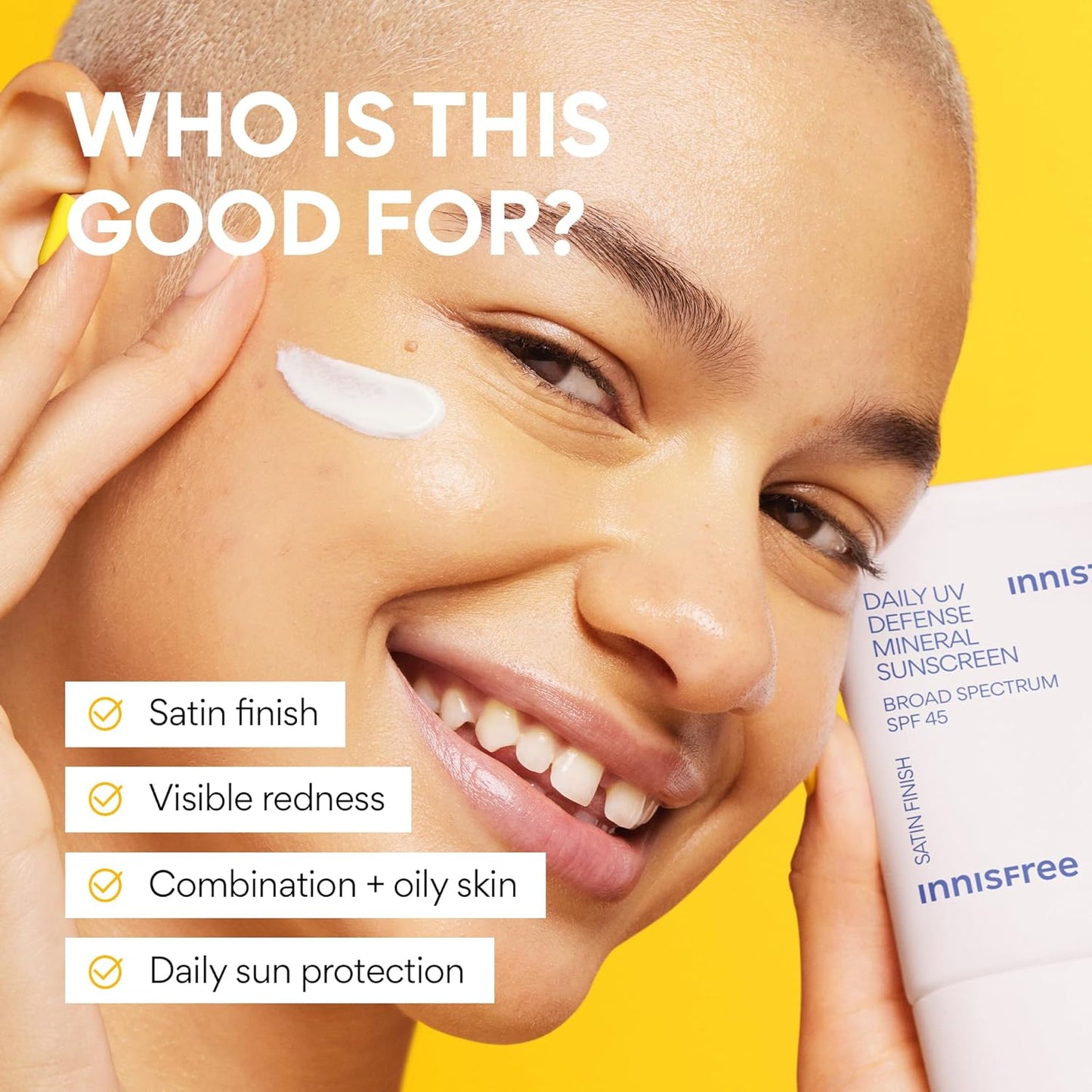 Innisfree Daily Mineral UV Defense SPF 45 - Gentle, Hydrating & Lightweight Sunscreen