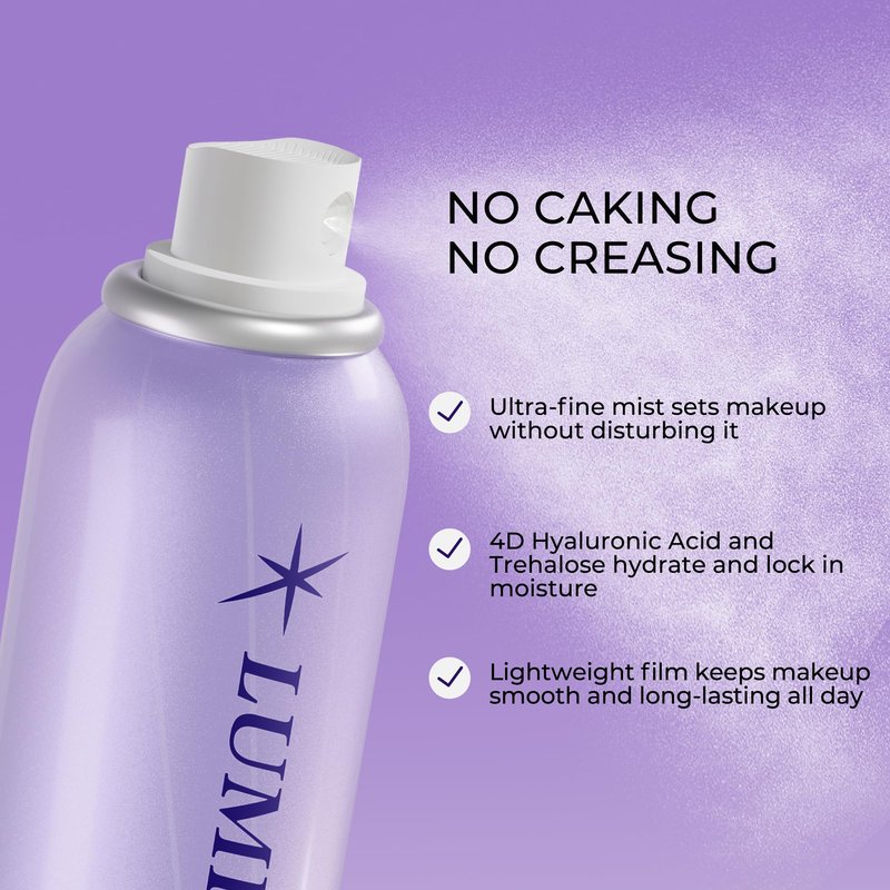 LUMIOCEAN Setting Spray for Makeup, Long-Lasting Face Mist, Moisturizing & Soothing Formula, Waterproof & Sweat-Resistant, 3.38 Oz