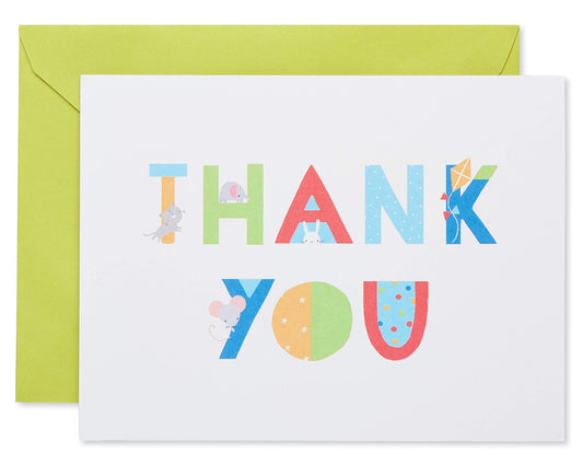American Greetings Thank You Cards with Envelopes, Baby Icons (50-Count)
