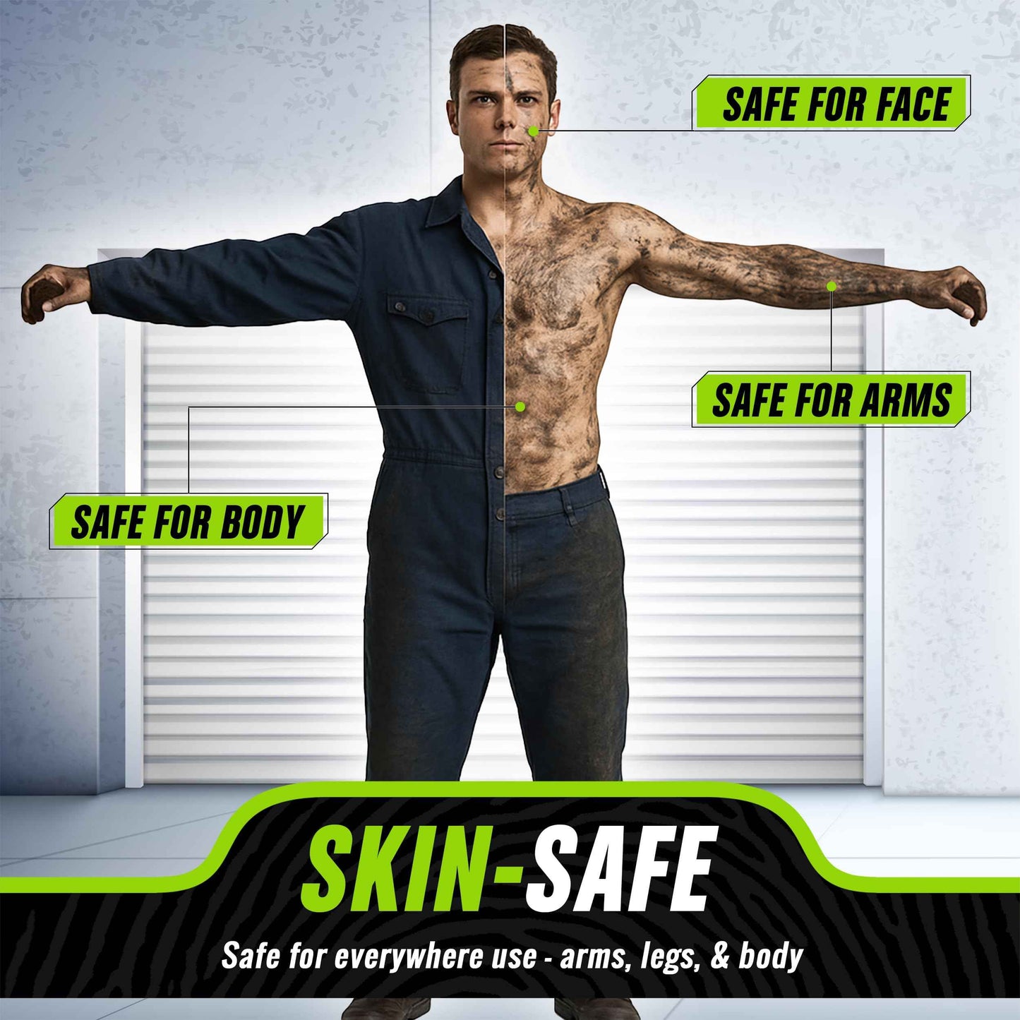 Grip Clean Heavy-Duty Hand Cleaner for Mechanics with Nail Brush - Moisturizing Coconut Oil Hand Cleaner Liquid Hand Soap with Stiff Bristle Nail Brush, Lime Scent – 8 Fl Oz Squeeze Bottle + Brush