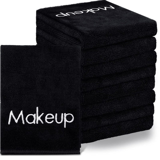 Shimeyao 20 Pack Makeup Towels Black Makeup Washcloths for Face Microfiber Remover Cloth 13x13 Inch Quick Dry Face Towels for Cleansing Hand