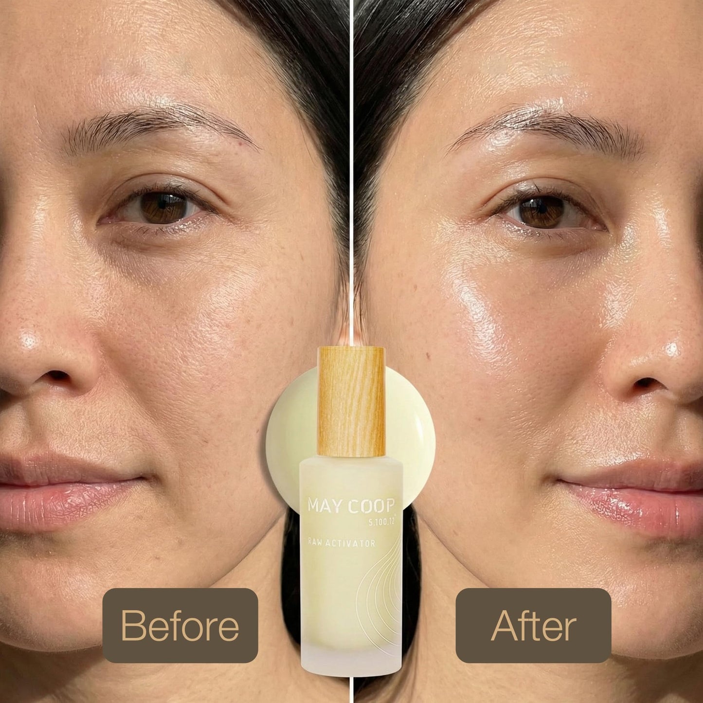 MAY COOP Raw Activator Face Serum | Hydrating & Nourishing with 63% Maple Sap, Mushroom & Grain Extracts | Lightweight Fast-Absorbing Daily Glow Facial Serum | Korean Skincare, 2.02 fl oz