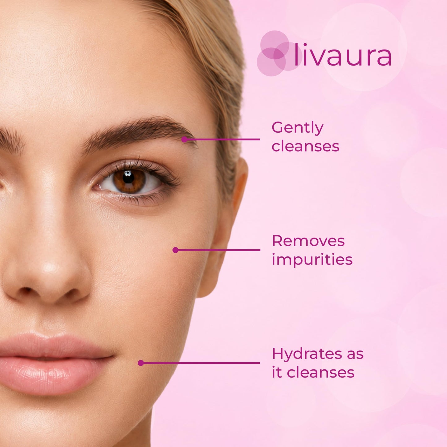 LIVAURA Retinol Cream Face Wash for Women - Gentle Daily Facial Cleanser