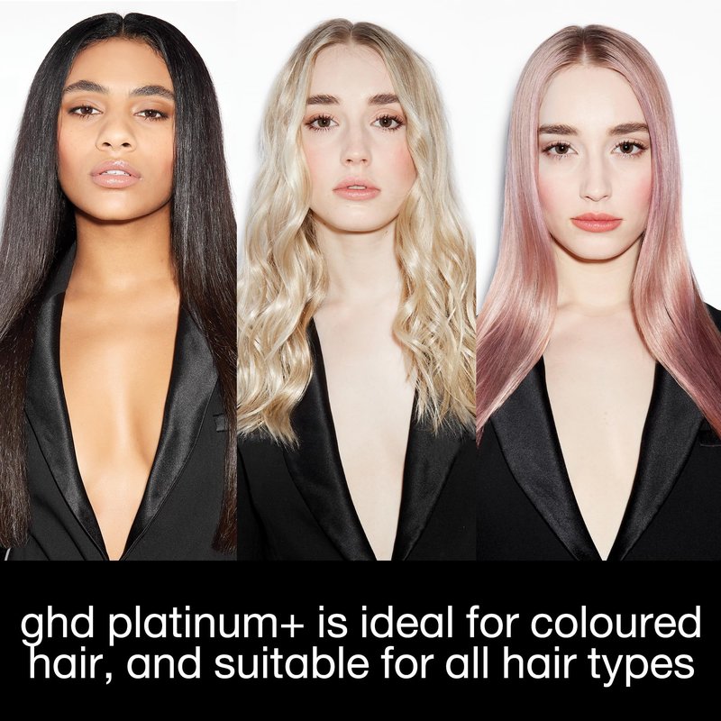 ghd Platinum+ Styler ― 1" Flat Iron Hair Straightener, Professional Ceramic Hair Styling Tool for Stronger Hair, More Shine, & More Color Protection - Black