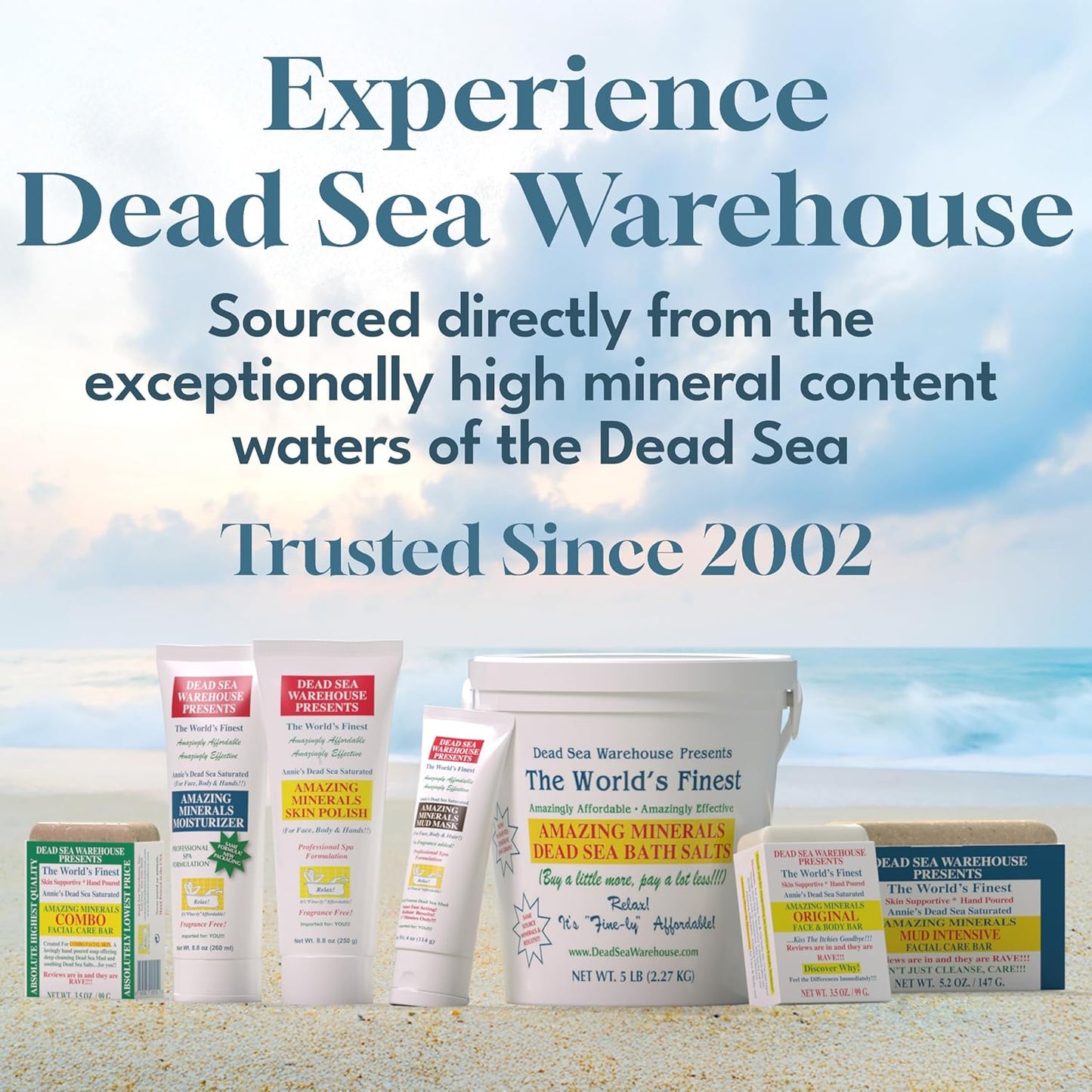 Dead Sea Bath Salts - 100% Mineral Therapeutic Formula for Detox & Moisturizing | Unscented 5 lbs