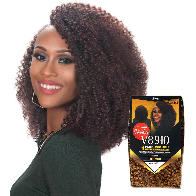 Synthetic Hair Crochet Braids - Bohemian Style V8.9.10 | 1 Pack, Perfect for Stylish Looks