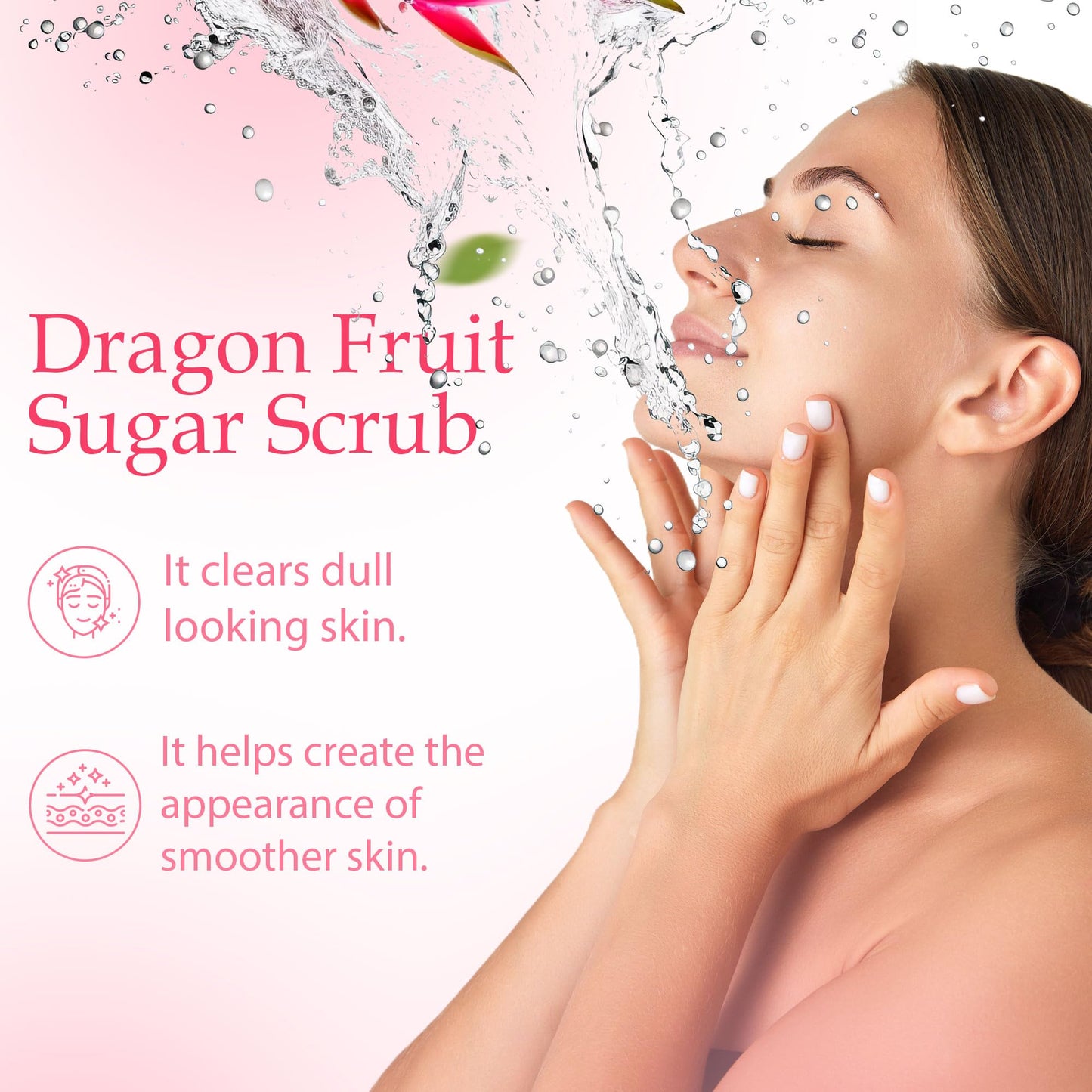 LA Bodies Sugar Scrub Exfoliating with Dragon Fruit and Other Natural Ingredients for Body Scrub and Foot Scrub - Soft Scrub for Nourishing Essential Skin Care, 20 oz (592 mL), Made in USA
