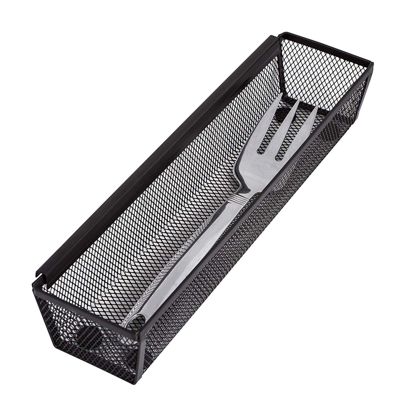 Smart Design Drawer Organizer - 12 x 3 Inch - Steel Metal Mesh Tray - with Interlocking Arm Connection - Utensils, Silverware, Organization - Kitchen - Bronze