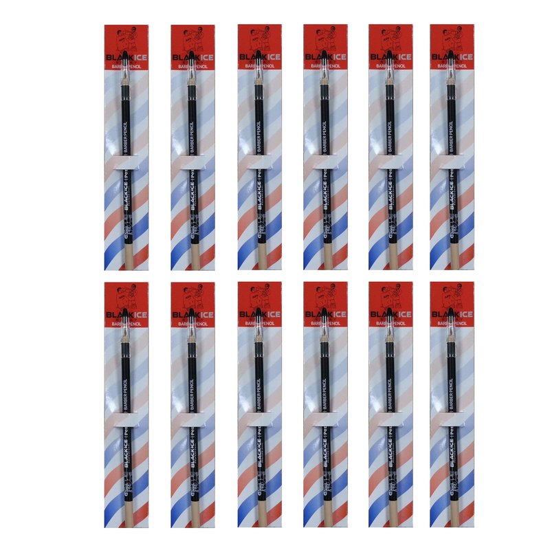 Black Ice Spray Barber Pencil (Tan) - 12 Pieces, Tool can be Used for Making Distinctive Beard, Mustache and Eyebrow Arches, Color:Tan, Pencil to Fill in Missing Spots.