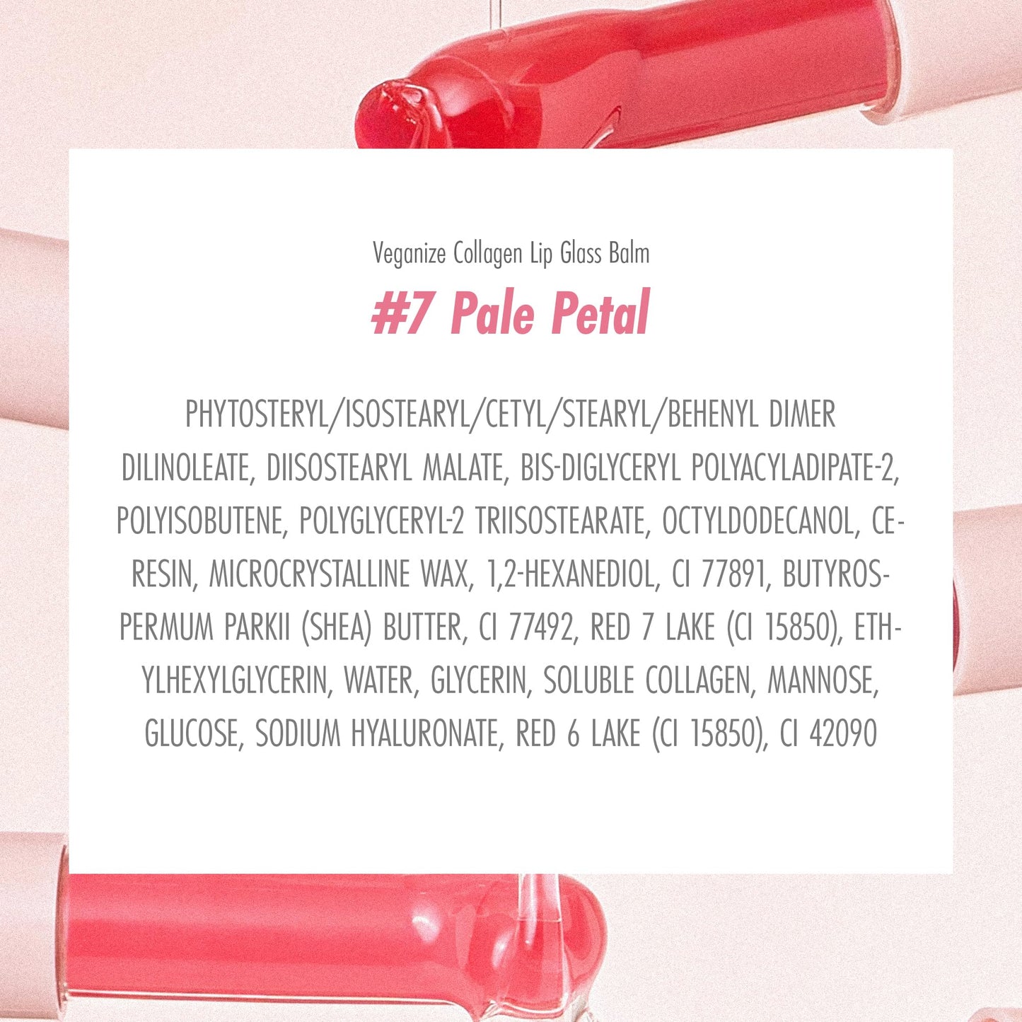 SELF BEAUTY Veganize Collagen Lip Glass Balm | Hydrating Lip Balm in 9 Vibrant Colors | Moisturizing Lip Care Infused with Collagen Jelly Magic | No Animal Trial Lip Balm 0.06 oz (#4 Light Peach)