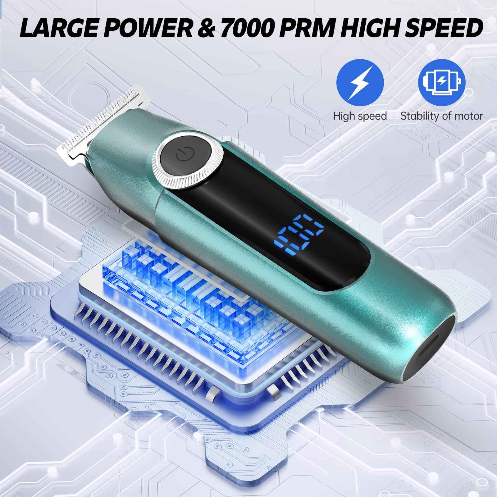 ZUWSUJS Beard Trimmer for Men Professional Grooming Kit,Face Mustache Trimmers for Men,6 in 1 Mens Beard Trimmer,Cordless Electric Nose Body Hair Clippers,Gifts for Mens Husband Fathers Boys