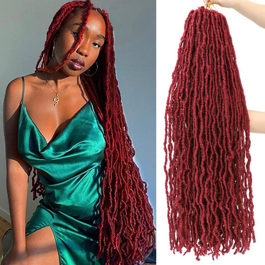 Karida Faux Locs Crochet Hair 36 Inches, New Soft Locs Crochet Hair 3 Packs, Crochet Faux Locs Hair Pre Looped Crochet Hair for Black Women (36 Inch (Pack of 3), BUG#)