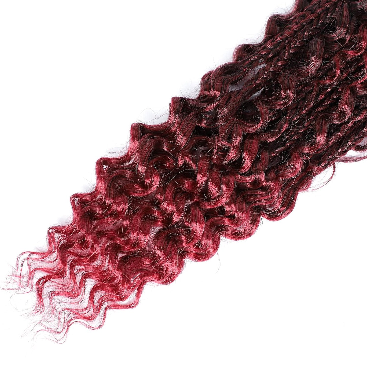 Goddess Curly Ends 22-Inch Bohomian Crochet Braids - 144 Strands Synthetic Hair Extensions | TBUG Color