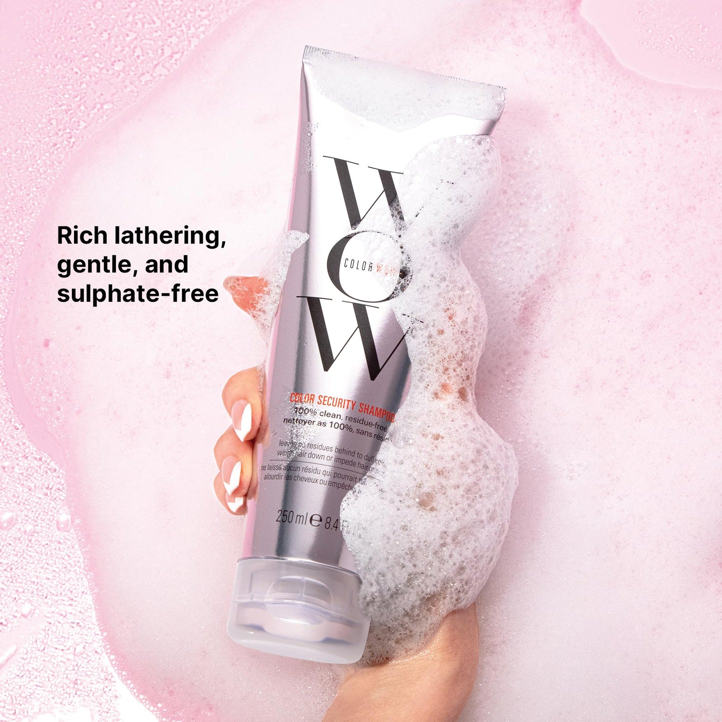 COLOR WOW Color Security Shampoo, Sulfate-Free Residue-Free Shampoo for Healthy-Looking Hair and Scalp
