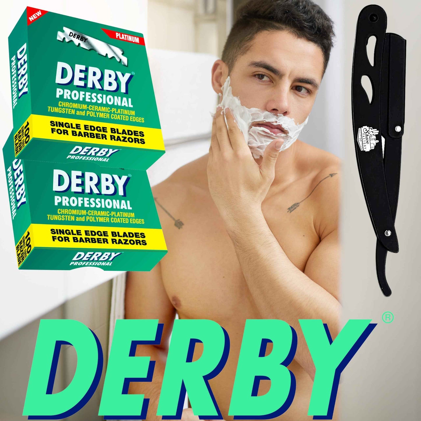 300 "Derby Professional" Single Edge Razor Blades for straight razor