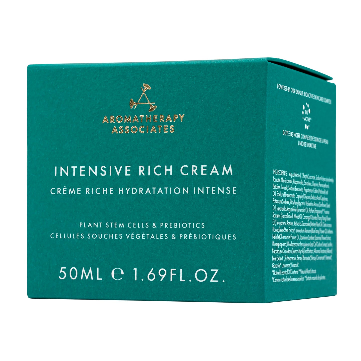 Aromatherapy Associates Intensive Rich Cream with Plant Stem Cells, Prebiotics & Essential Oils, Hydrating Daily Moisturizer for Dry or Mature Skin, Fruity Floral Scent, 1.69 fl oz