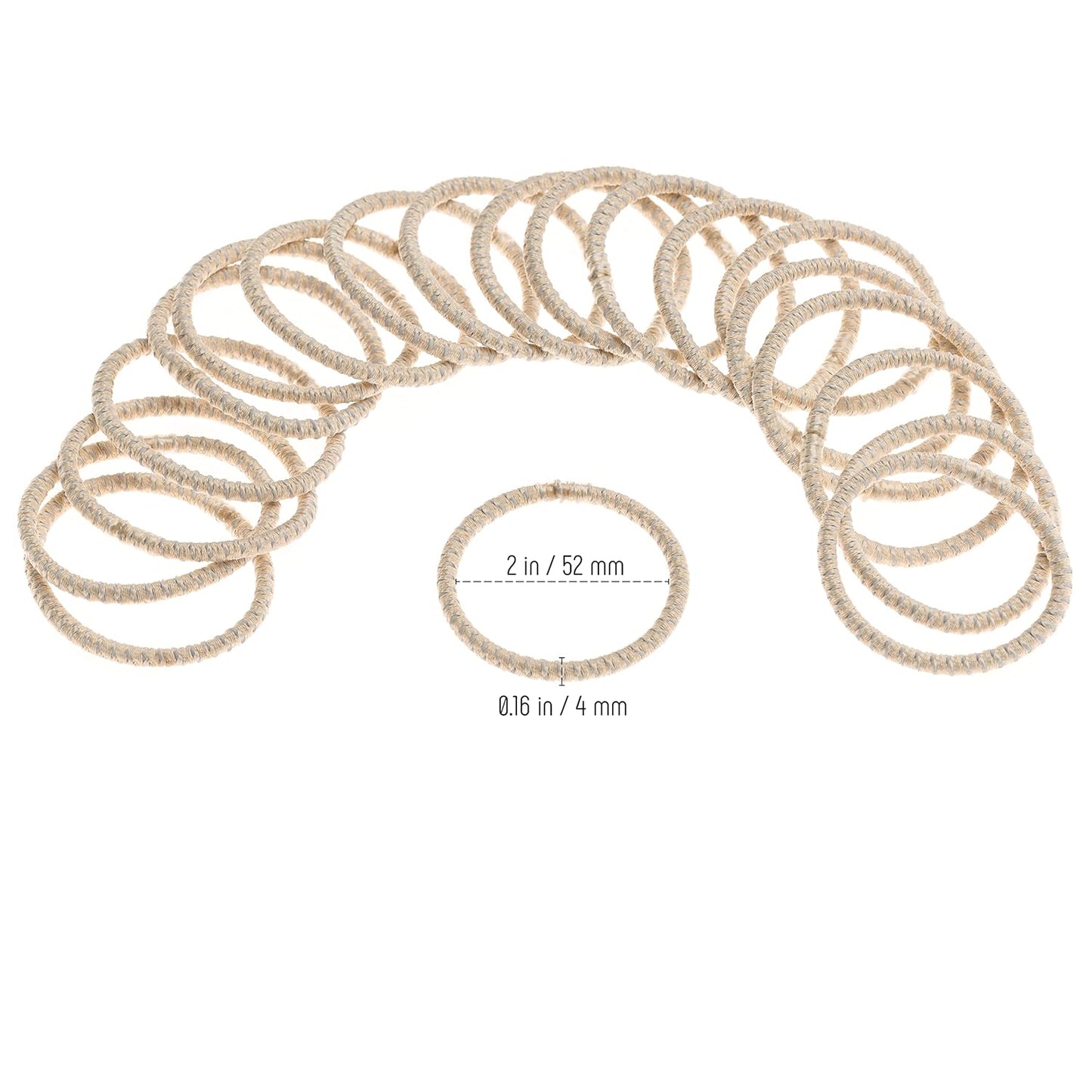 Blonde Hair Ties - 18 Pcs No Slip Elastic Hair Ties for Thick Hair | Pearl Blonde Slide Proof Holders