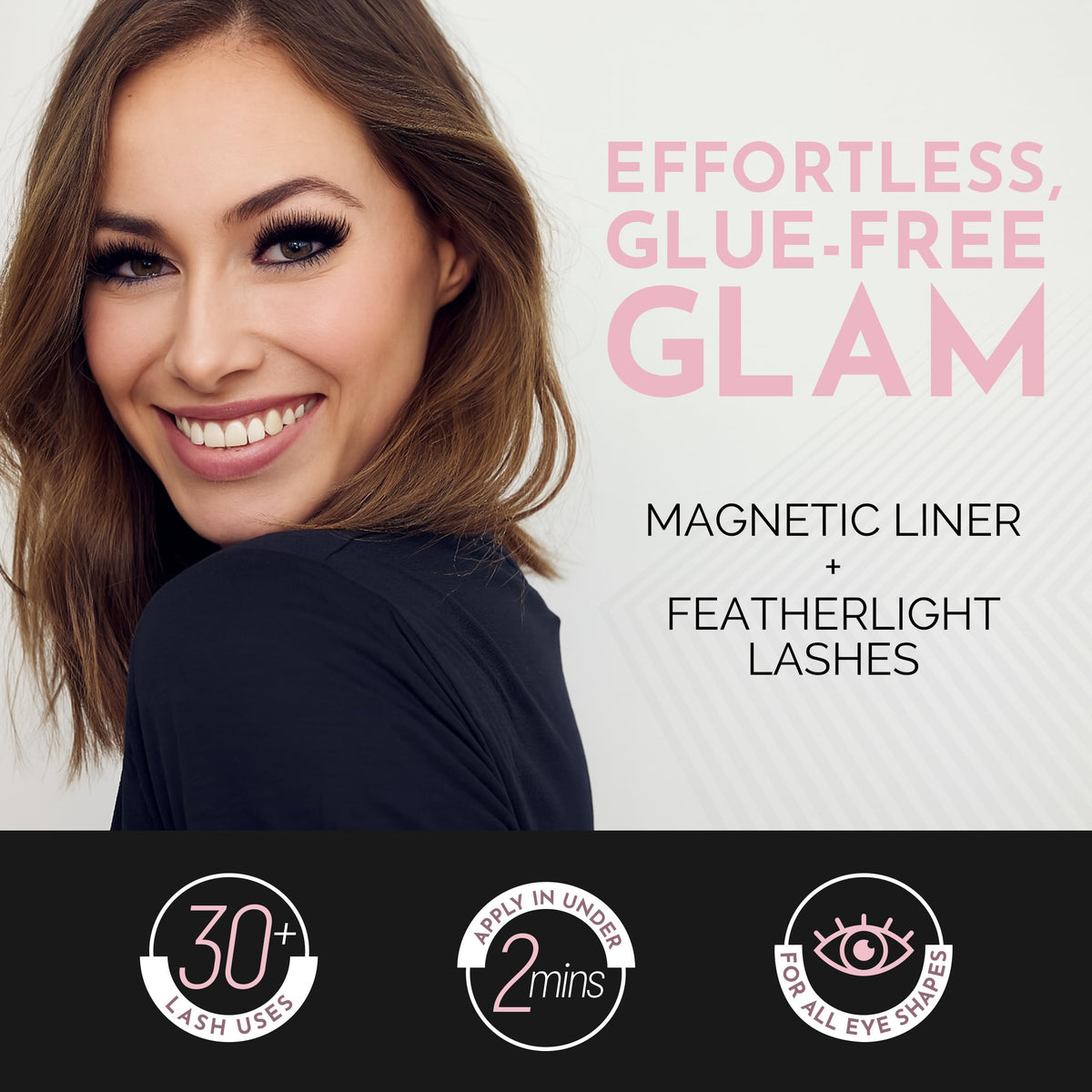 Magnetic Eyelashes with Applicator Kit - 7 Set Natural Eye Lashes