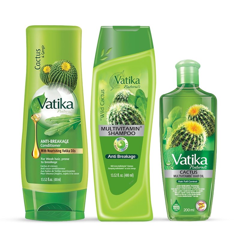 Cactus Shampoo, Conditioner & Hair Oil Combo - Strengthens Weak Hair, Reduces Breakage | 400ml
