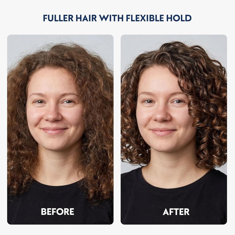 Strong Hold Volumizing Mousse for Fine Hair - Fragrance-Free, Lightweight Styling Foam for Curly Hair | Hypoallergenic, Alcohol-Free, 6.8 oz
