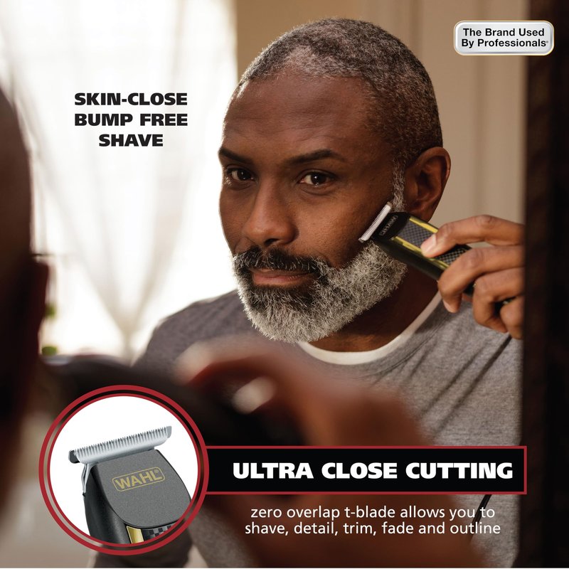 Wahl Edge Pro Bump Free Corded Beard Trimmer for Men Touch Up Trimmer & Grooming Detailer Kit – Perfect for Edging Beards, Mustaches, Hair, & Stubble, – Model 9686-300