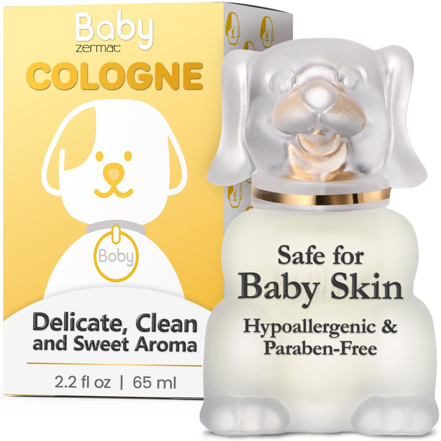 Zermat Boby | Baby Cologne Unisex Perfume |Paraben-Free, Hypoallergenic & Gentle Formula | Long-Lasting Powdery, Clean, Floral Perfume Violet & White Flowers | Perfumes para Bebes | 65ml /2.2oz
