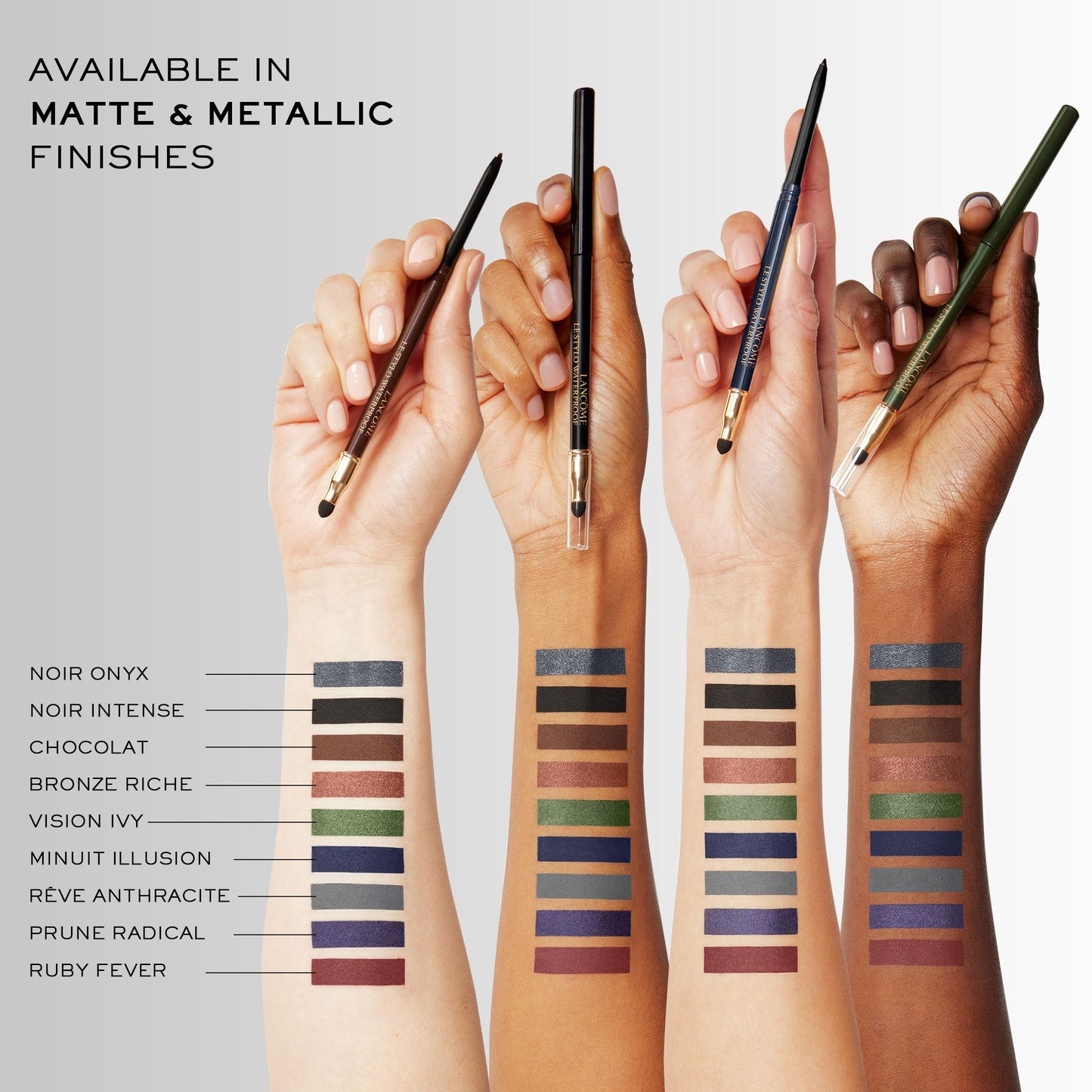 Lancôme Le Stylo Waterproof Eyeliner Pencil - Creamy & Highly Pigmented - Seamless Blending & Smudging - 08 Reve Anthracite