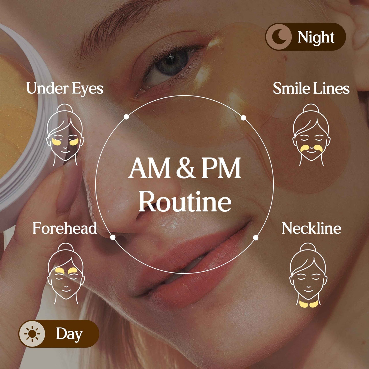 SURMEDIC Perfection 24K Gold Eye patches (60 Pairs), Gel Under Eye Pad for Puffy Eyes and Dark Circles with Caffeine, Undereye Bags, Korean Eye Skin Care with Collagen
