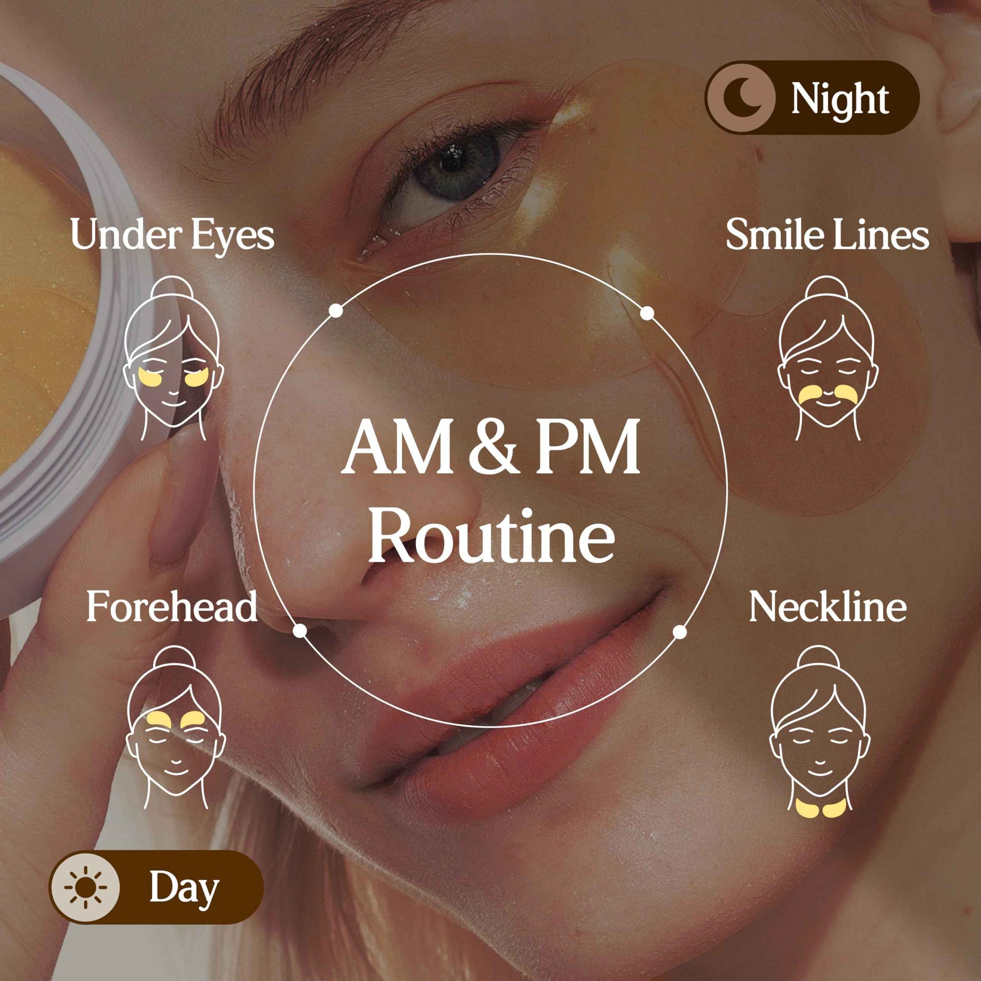 SURMEDIC Perfection 24K Gold Eye patches (60 Pairs), Gel Under Eye Pad for Puffy Eyes and Dark Circles with Caffeine, Undereye Bags, Korean Eye Skin Care with Collagen