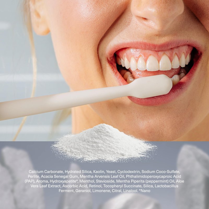 Boka Teeth Whitening Powder - Nano Hydroxyapatite, Appropriate for Sensitive Teeth, Whitening - Toothpaste Alternative with Essential Oils, Has Probiotics, Multivitamins & Aloe