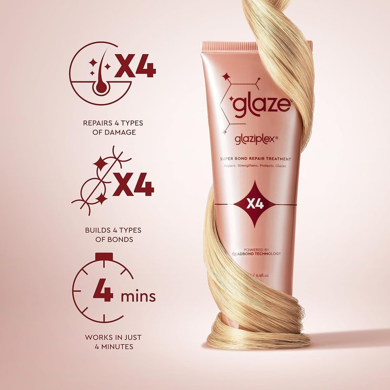 Glaze Copper Crush Conditioning Gloss - 4-in-1 Deep Conditioning Hair Mask & Repair Treatment | 6.4 Fl. Oz.