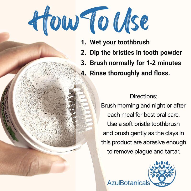 Remineralizing & Cleansing Oral Care - Tooth Powder, Cool Mint. Fluoride Free, SLS Free, Nano Free for Organic Oral Wellness (2 Ounces)